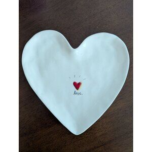 Heart-Shaped Ceramic Love Plate By Magenta  Dishwasher & Microwave Safe